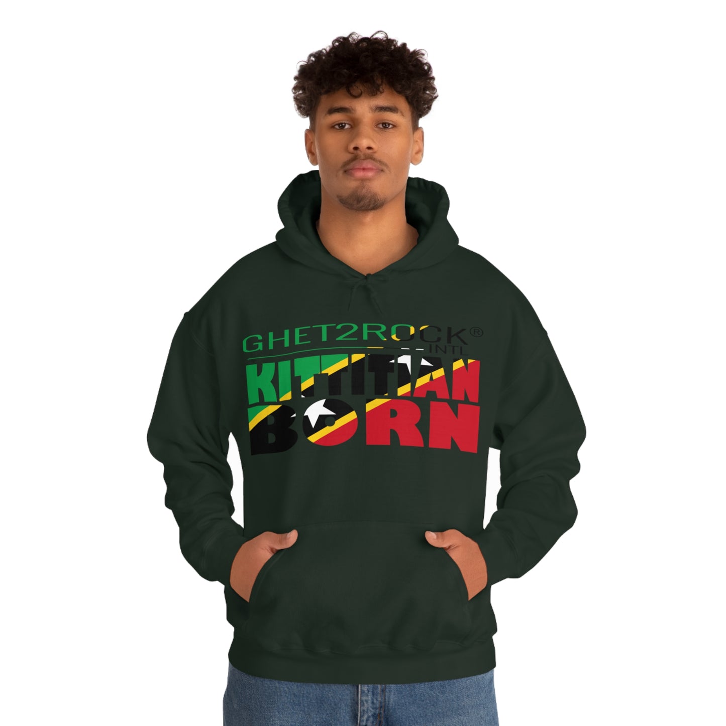 Kittitian Born Unisex Heavy Blend™ Hooded Sweatshirt