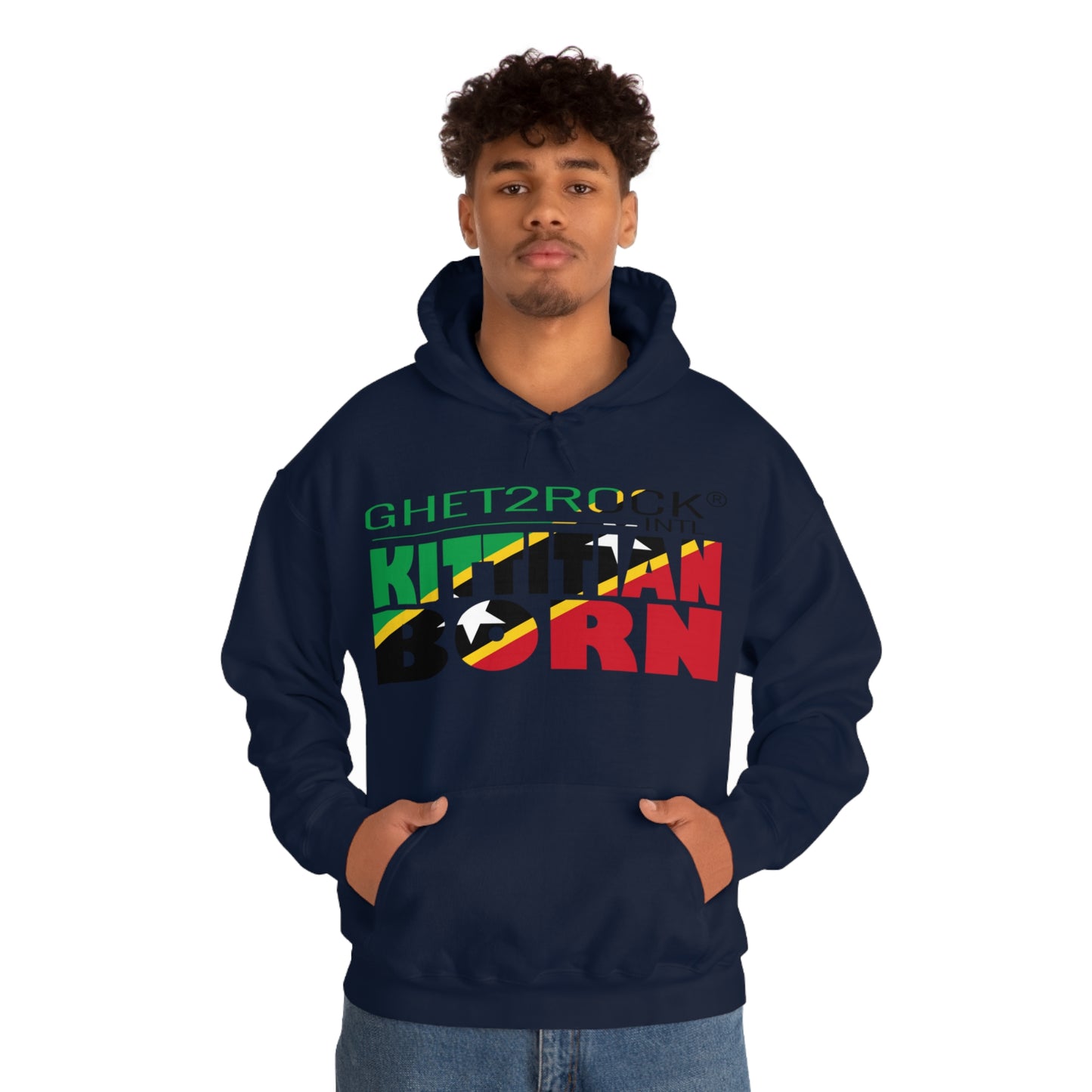 Kittitian Born Unisex Heavy Blend™ Hooded Sweatshirt