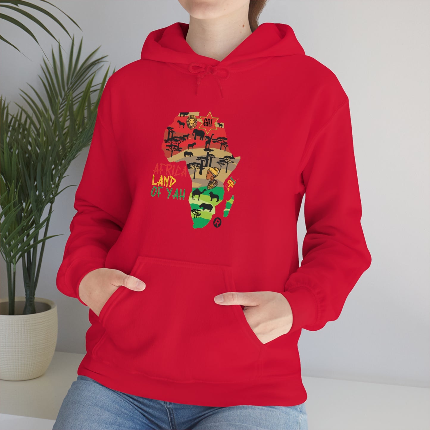 Africa Land of Yah Unisex Heavy Blend™ Hooded Sweatshirt V2